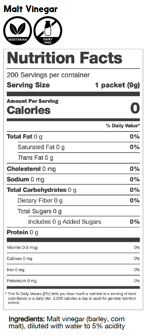 Malt Vinegar nutritional facts