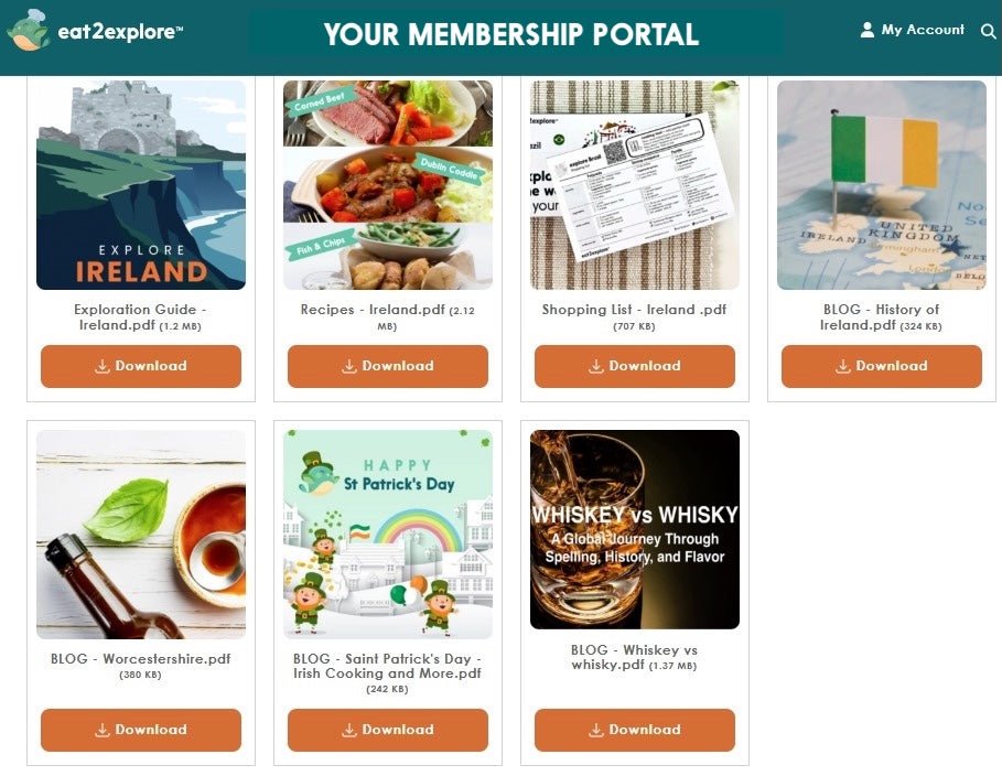 explore IRELAND (our NEWEST Country addition) - C - 1 - IE - eat2explore