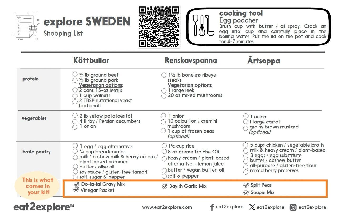 explore SWEDEN for Adults - with DRINK PAIRING - C - 1 - SWA - eat2explore