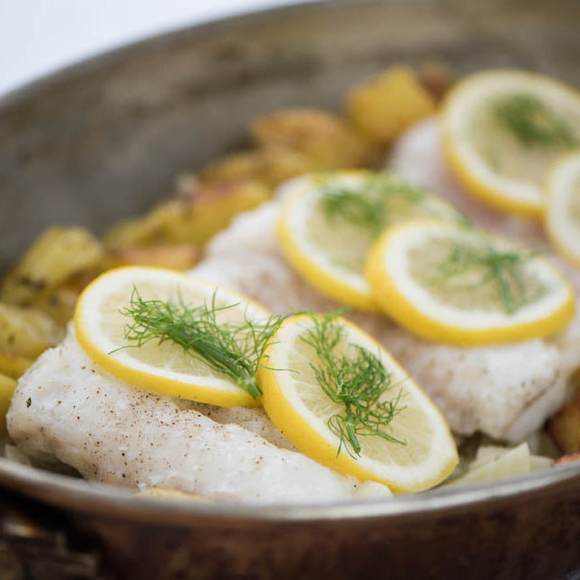 Greek Baked Fish/Cauliflower