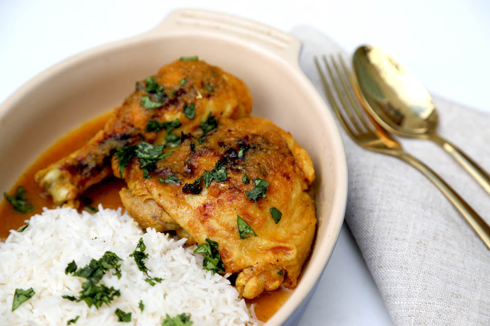 creamy chicken curry with rice