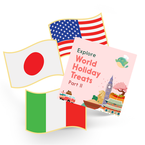 1 Flag Pin and 1 Sticker - Global