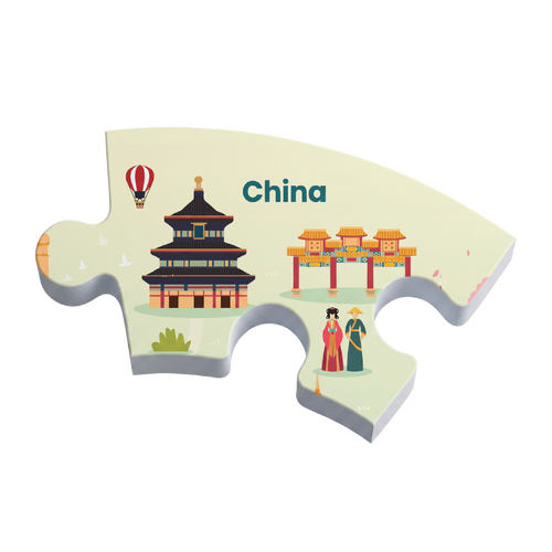  1 Magnetic Puzzle Piece - China