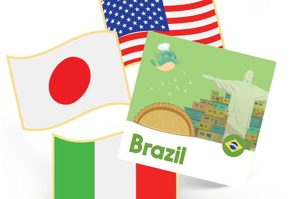 BRAZIL - flag pin & sticker - FST-1-BZ - eat2explore