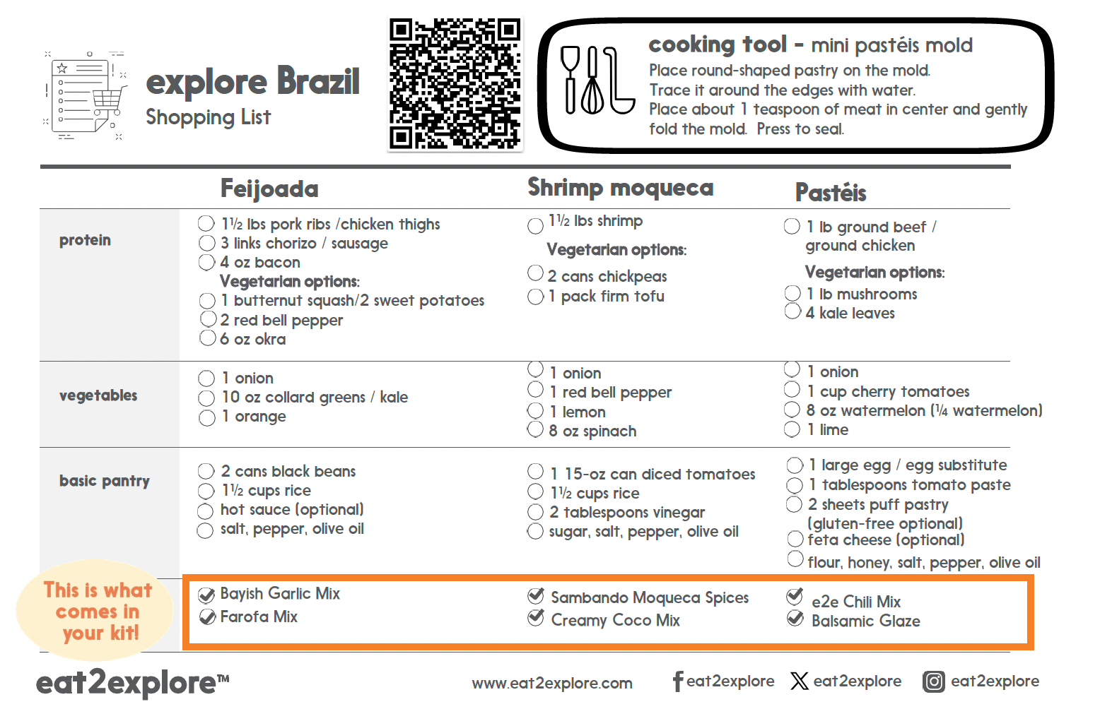 explore BRAZIL - C - 1 - BZ - eat2explore