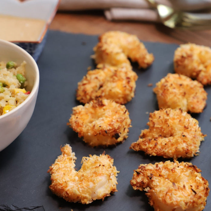 Crispy coconut shrimp