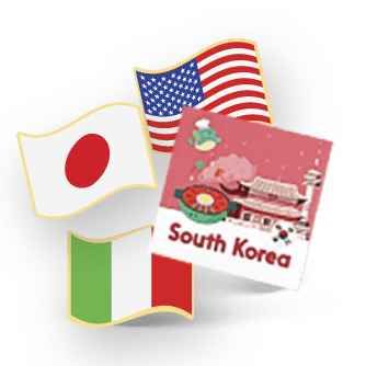 Flag pin & sticker - subscription - FST1 - REG - eat2explore