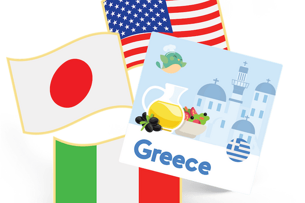 GREECE - flag pin & sticker - FST-1-GR - eat2explore