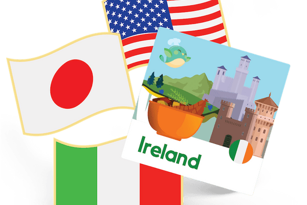 IRELAND - flag pin & sticker - FST-1-IE - eat2explore