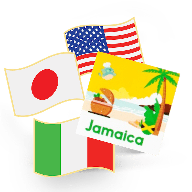 JAMAICA - flag pin & sticker - FST-1-JM - eat2explore