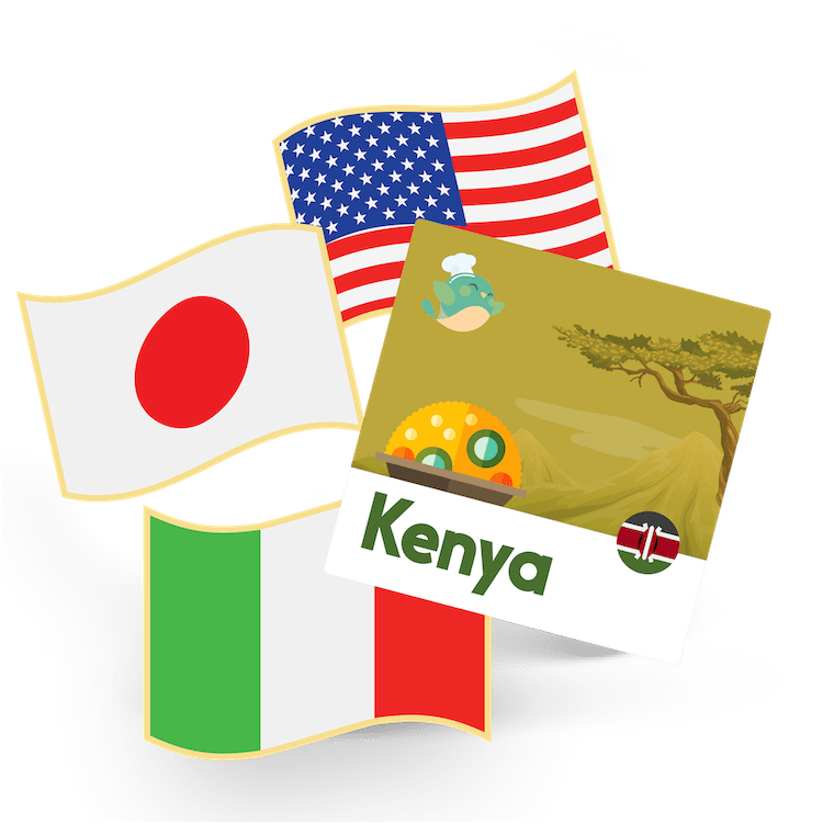 KENYA - flag pin & sticker - FST-1-KY - eat2explore