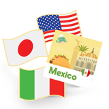 Flag Pin & Sticker