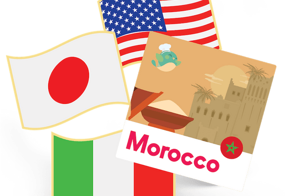 MOROCCO - flag pin & sticker - FST-1-MO - eat2explore