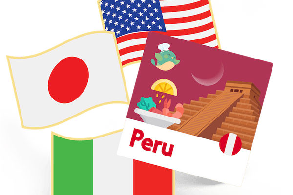 PERU - flag pin & sticker - FST-1-PR - eat2explore