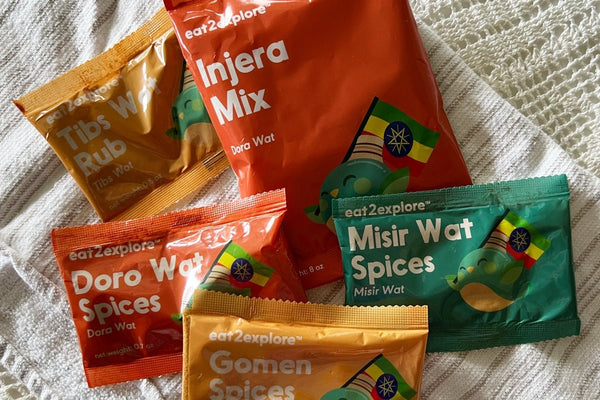 spice/sauce/grain eat2explore mixes 