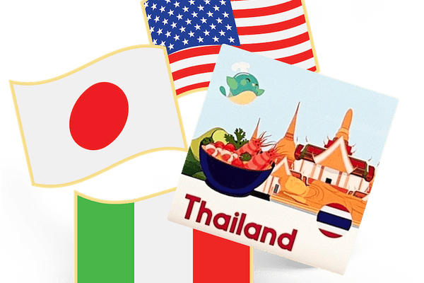 THAILAND - flag pin & sticker - FST-1-TH - eat2explore