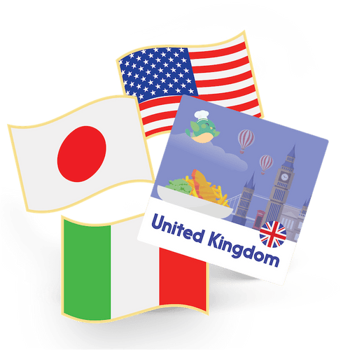 1 Flag Pin and 1 Sticker - UK