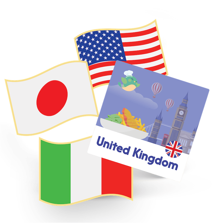 UNITED KINGDOM - flag pin & sticker - FST-1-UK - eat2explore