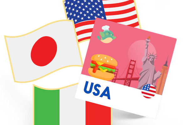 USA - flag pin & sticker - FST-1-US - eat2explore