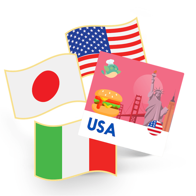 USA - flag pin & sticker - FST-1-US - eat2explore